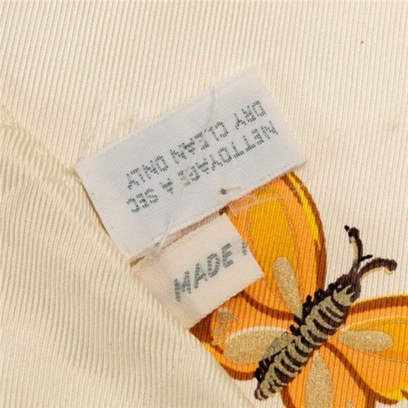 Dior Floral Butterfly Pattern Silk Scarf - Picture 6 of 7